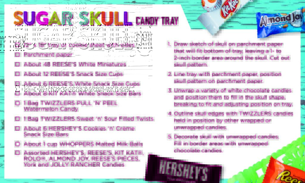 DAY OF THE DEAD HERSHEY SUGAR SKULL CANDY TRAY RECIPE